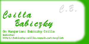 csilla babiczky business card